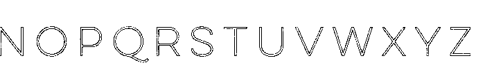 Lulo Outline Font LOWERCASE