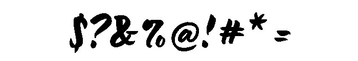 Lumios Brush Regular Font OTHER CHARS