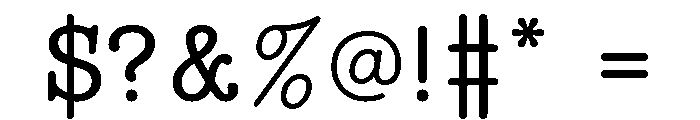 Lumios Typewriter New Font OTHER CHARS