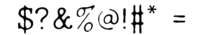 Lumios Typewriter Old Font OTHER CHARS