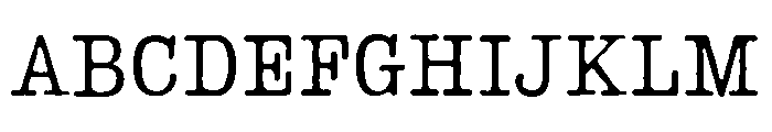 Lumios Typewriter Used Font UPPERCASE
