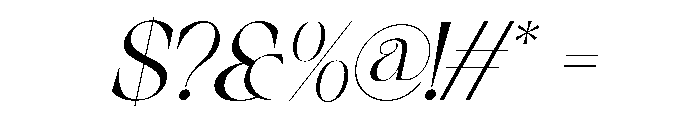 Lysoule Italic Font OTHER CHARS