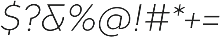 Lydia Sans ExtraLight Italic otf (200) Font OTHER CHARS