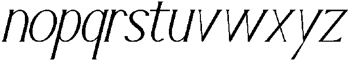 Lyrvand Italic otf (400) Font LOWERCASE