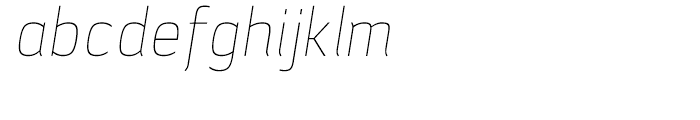 Lytiga Condensed Thin Italic Font LOWERCASE