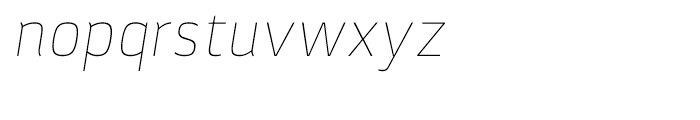 Lytiga Condensed Thin Italic Font LOWERCASE