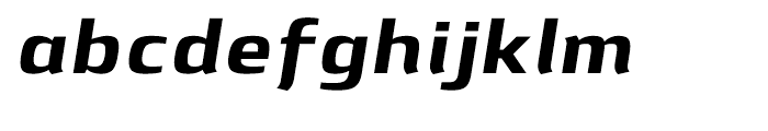 Lytiga Extended Black Italic Font LOWERCASE