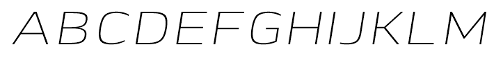Lytiga Extended ExtraLight Italic Font UPPERCASE