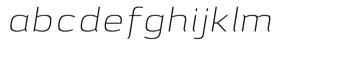Lytiga Extended ExtraLight Italic Font LOWERCASE