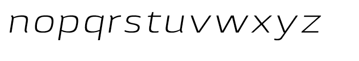 Lytiga Extended Light Italic Font LOWERCASE