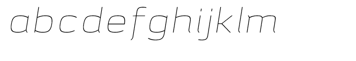 Lytiga Extended Thin Italic Font LOWERCASE