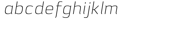 Lytiga ExtraLight Italic Font LOWERCASE