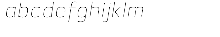 Lytiga Thin Italic Font LOWERCASE
