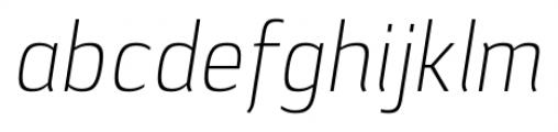 Lytiga Pro Condensed Extra Light Italic Font LOWERCASE