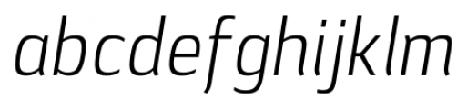 Lytiga Pro Condensed Light Italic Font LOWERCASE