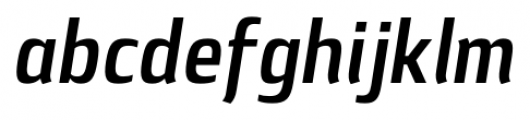 Lytiga Pro Condensed Semi Bold Italic Font LOWERCASE