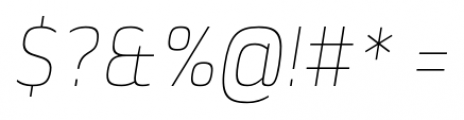 Lytiga Pro Condensed Thin Italic Font OTHER CHARS