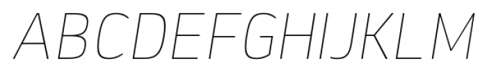 Lytiga Pro Condensed Thin Italic Font UPPERCASE
