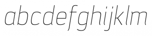Lytiga Pro Condensed Thin Italic Font LOWERCASE