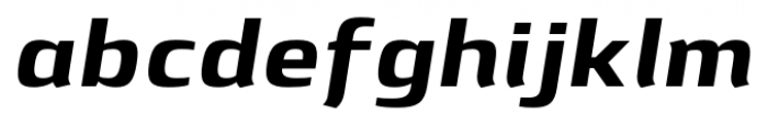 Lytiga Pro Extended Black Italic Font LOWERCASE
