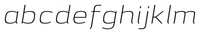 Lytiga Pro Extended Extra Light Italic Font LOWERCASE