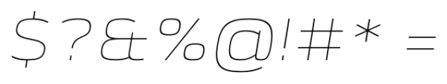 Lytiga Pro Extended Thin Italic Font OTHER CHARS