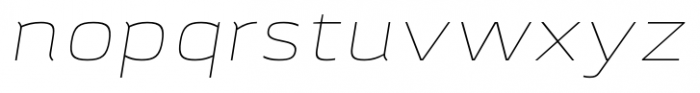 Lytiga Pro Extended Thin Italic Font LOWERCASE