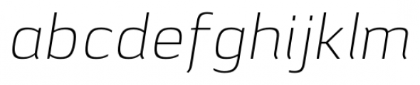 Lytiga Pro Extra Light Italic Font LOWERCASE