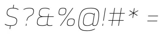 Lytiga Pro Thin Italic Font OTHER CHARS