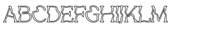 Lydia Humber Outline Font UPPERCASE