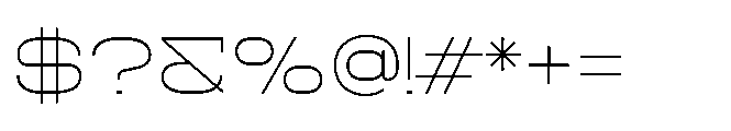 Lyner Thin Font OTHER CHARS