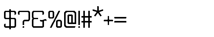 Lypen Cut Thin Font OTHER CHARS