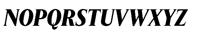 Lyst Extra Bold Slanted Font UPPERCASE