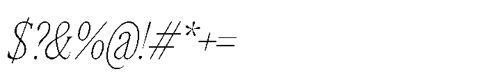 Lyst Thin Italic Font OTHER CHARS