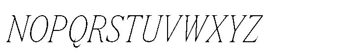 Lyst Thin Italic Font UPPERCASE