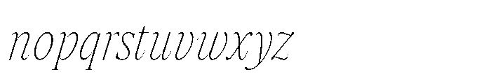 Lyst Thin Italic Font LOWERCASE