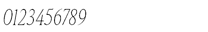 Lyst Thin Slanted Font OTHER CHARS
