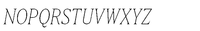 Lyst Thin Slanted Font UPPERCASE
