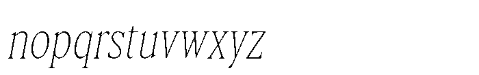 Lyst Thin Slanted Font LOWERCASE