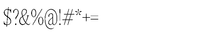 Lyst Thin Font OTHER CHARS