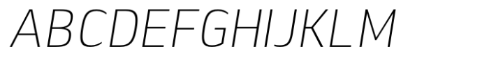 Lytiga Pro-Condensed Extra Light Italic Font UPPERCASE