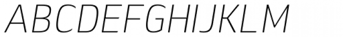 Lytiga Pro Condensed ExtraLight Italic Font UPPERCASE