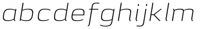Lytiga Pro Extended ExtraLight Italic Font LOWERCASE