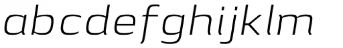 Lytiga Pro Extended Light Italic Font LOWERCASE