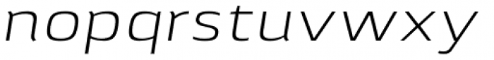 Lytiga Pro Extended Light Italic Font LOWERCASE