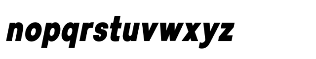 Lyu Lin Black Condensed Italic Font LOWERCASE