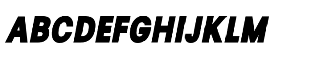 Lyu Lin Extra Black Condensed Italic Font UPPERCASE