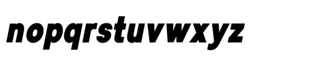 Lyu Lin Extra Black Condensed Italic Font LOWERCASE