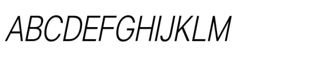 Lyu Lin Extra Light Condensed Italic Font UPPERCASE