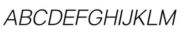 Lyu Lin Extra Light Italic Font UPPERCASE